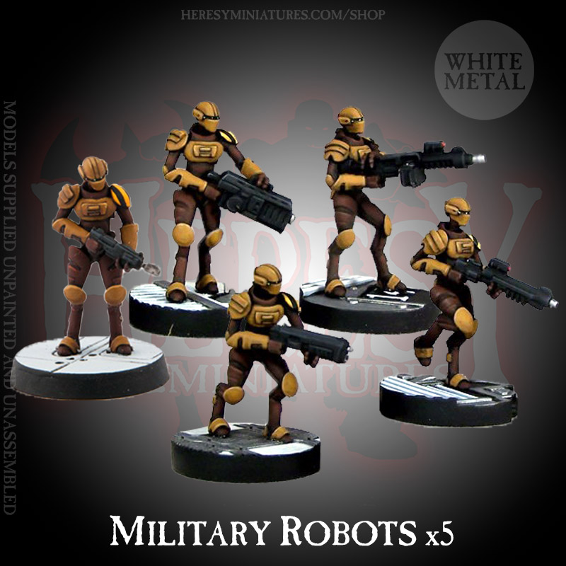 Guardian Class Military Robots (set of 5)  Guardian Class Military Robots (set of 5)