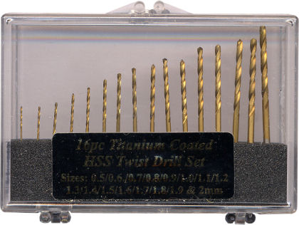 16 pc Titanium coated drill bit set 16 pc Titanium coated drill bit set