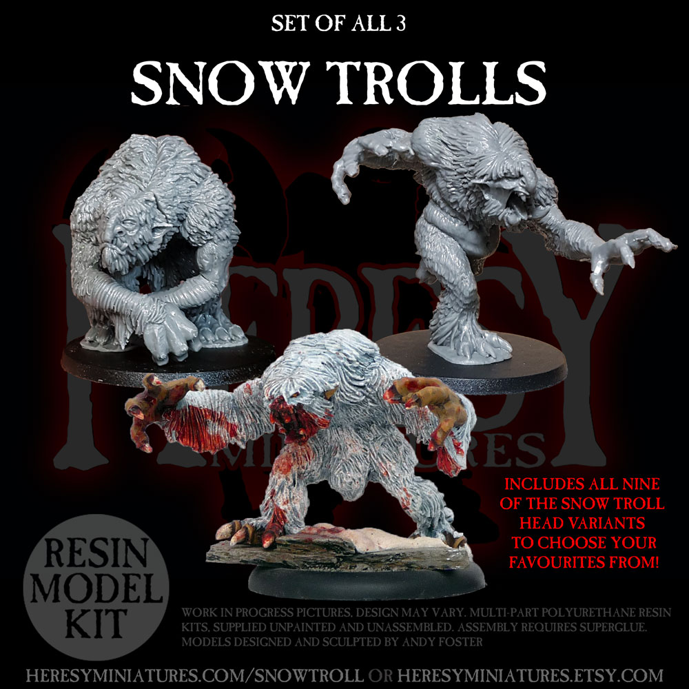 Set of All 3 Snow Trolls Set of All 3 Snow Trolls