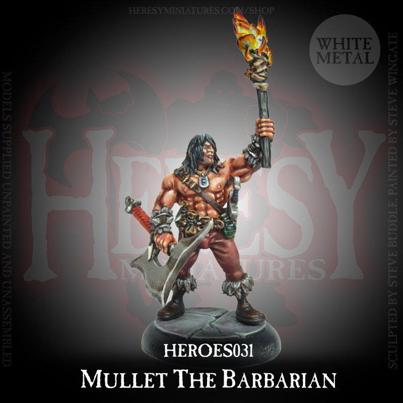 Mullet The Barbarian - flaming torch version Mullet The Barbarian - flaming torch version