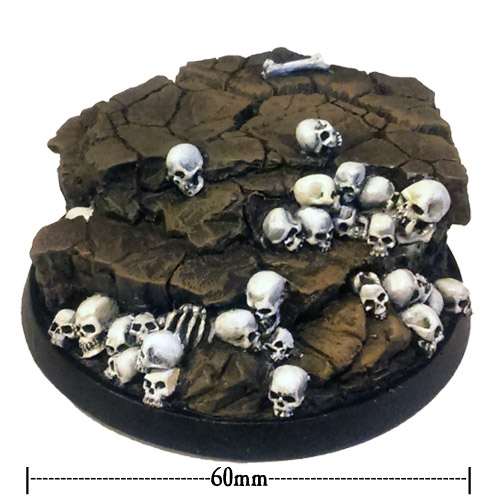 60mm Skullz On Rock Resin Base (ROUND) 60mm Skullz On Rock Resin Base (ROUND)