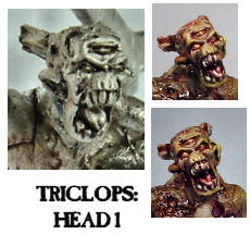 Spare Heads -Triclops heads 1 Spare Heads -Triclops heads 1