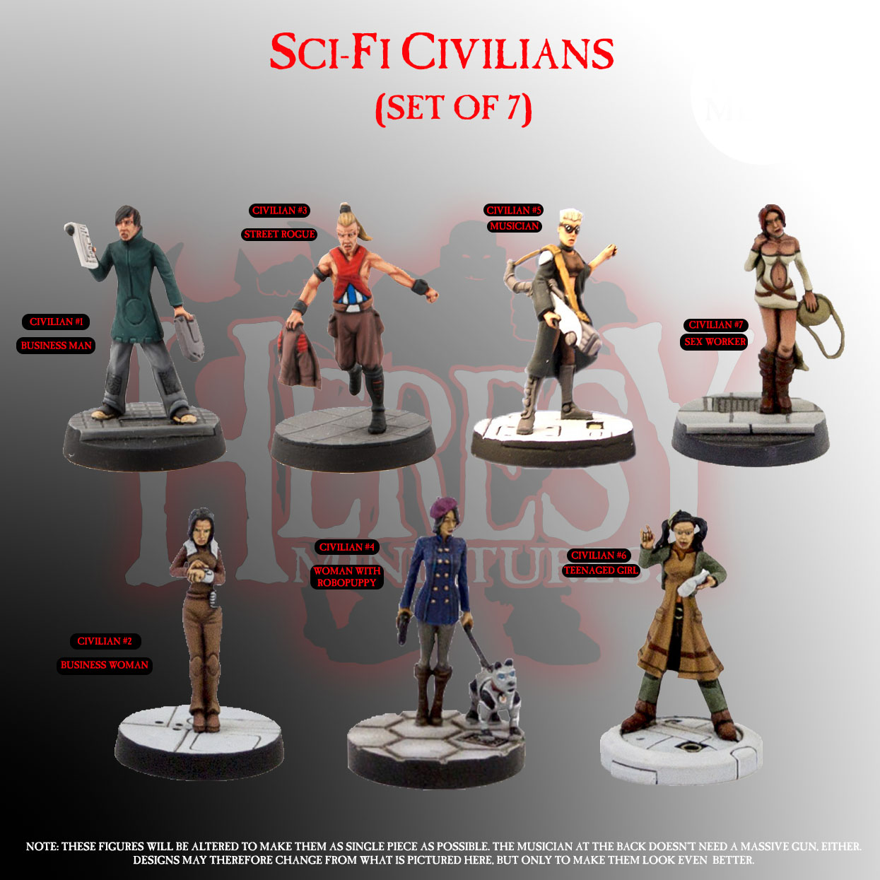 Sci-Fi Civilians (Set of 7)