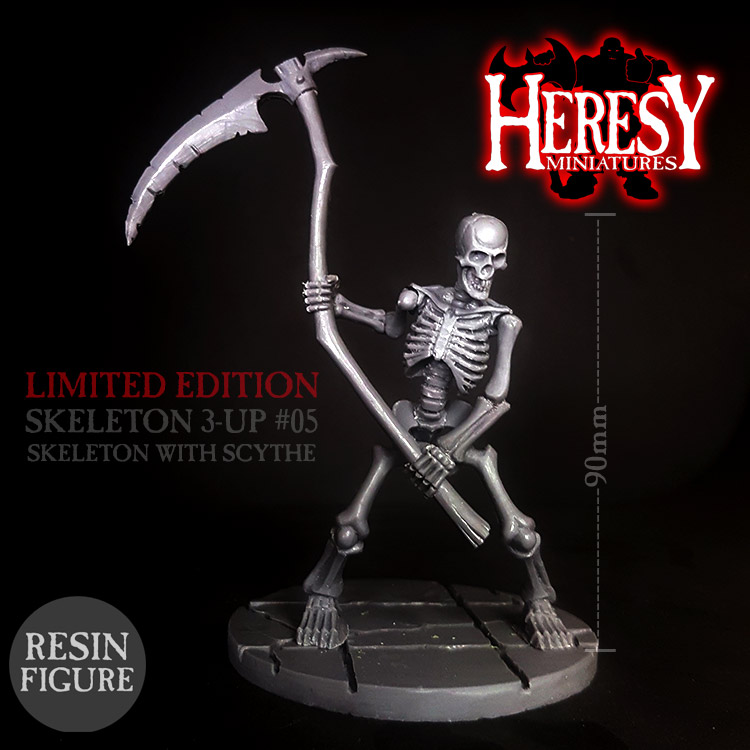 Skeleton 3-Up #05: Skeleton with Scythe 01 Skeleton 3-Up #05: Skeleton with Scythe 01