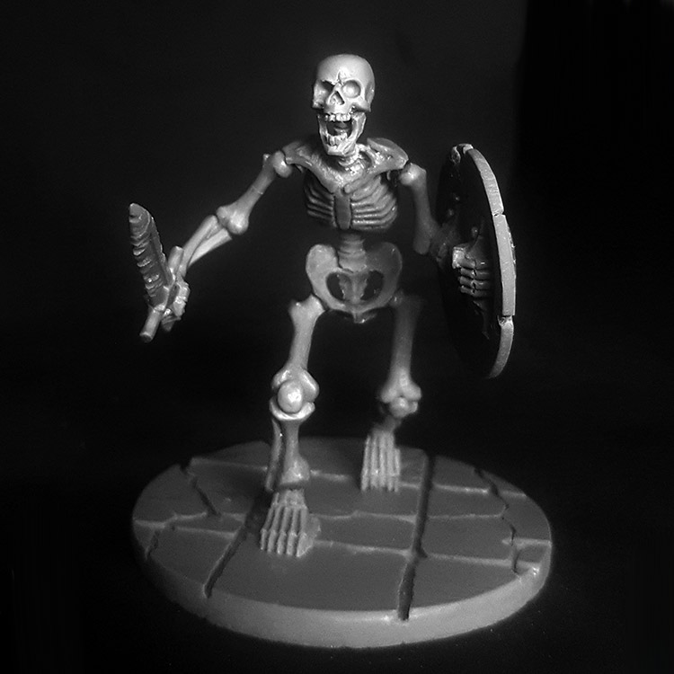 Skeleton 3-Up #06: Skeleton with Sword & Shield Skeleton 3-Up #06: Skeleton with Sword & Shield